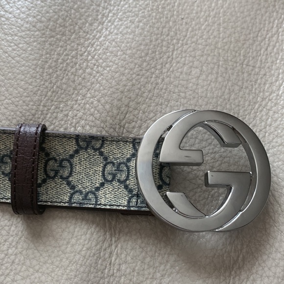 Authentic Gucci vintage GG Supreme belt with G buckle - Picture 2 of 12